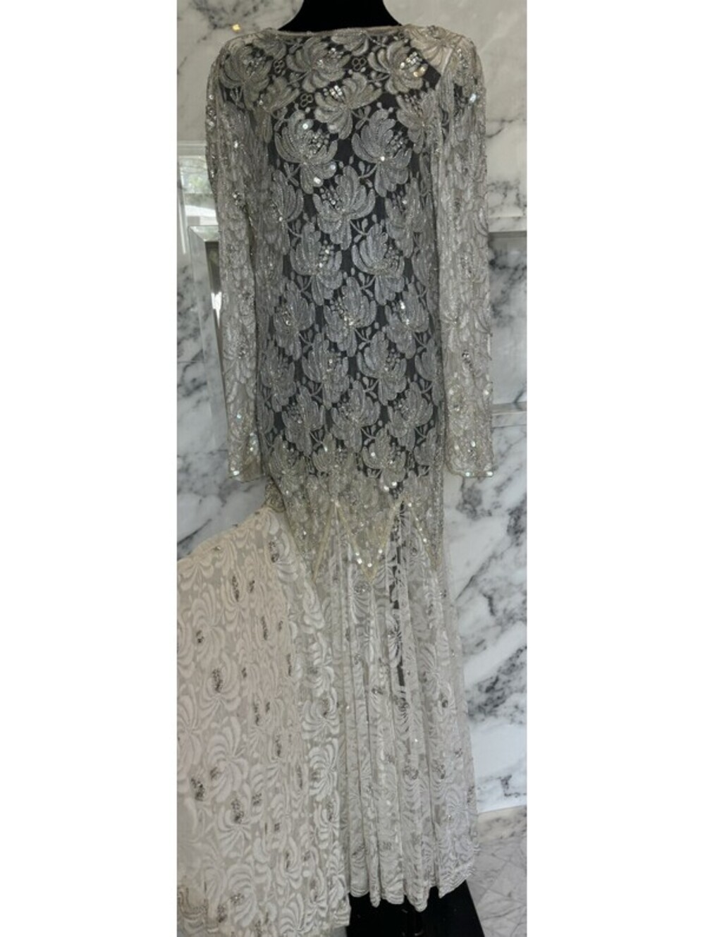 Scala Beaded And Sequined Couture Collection Vintage Dress - Picture 2 of 9